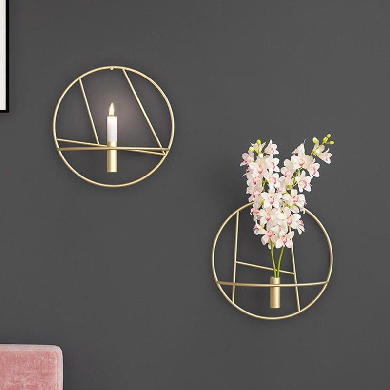 Rylan Geometric Wall Candle Holder and Vase