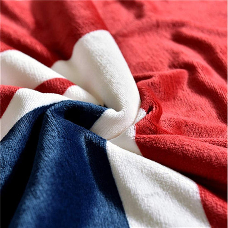 Flannel Sherpa Blanket Throws American Flag