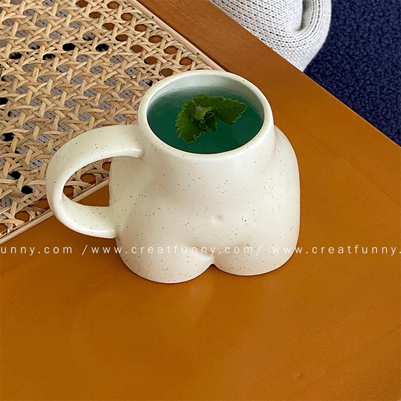 Cream Porcelain Butt Cups