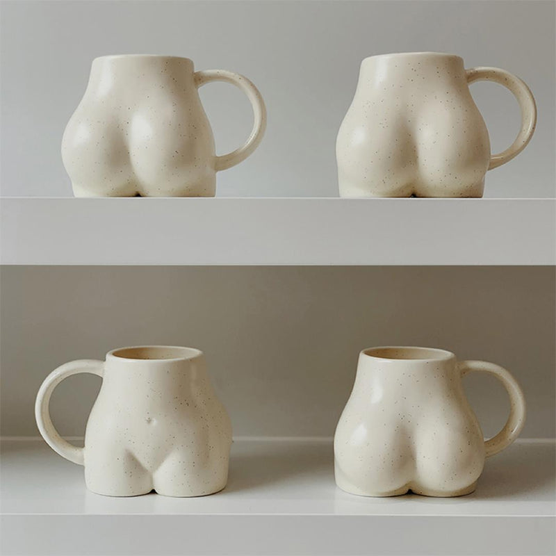 Cream Porcelain Butt Cups