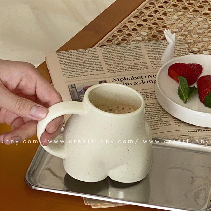 Cream Porcelain Butt Cups
