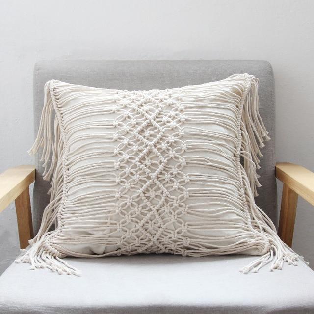 Hand-Woven Macrame Pillow Covers