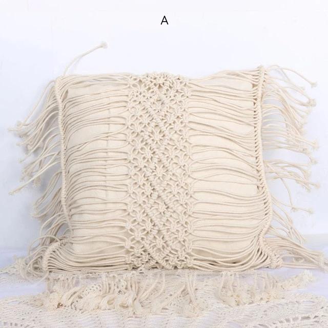 Hand-Woven Macrame Pillow Covers