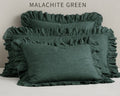comfortable couch pillows Simple Linen Ruffle Pillowcase