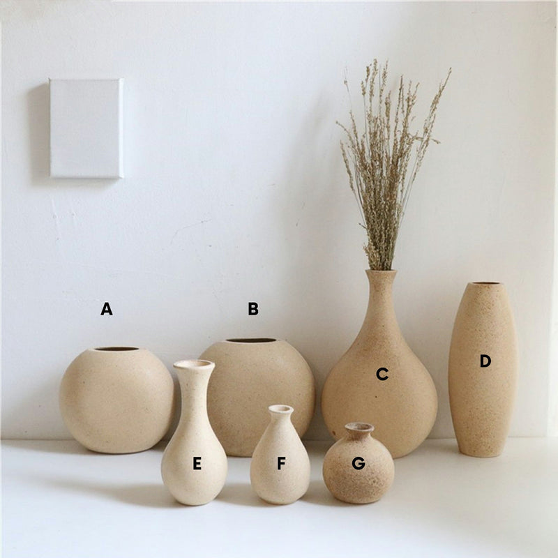 Rustic Wooden Vase Set