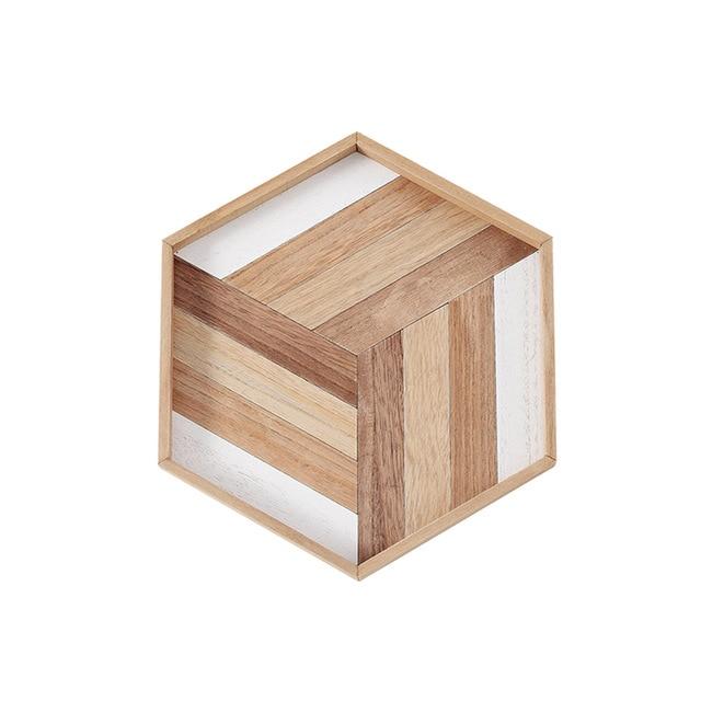 Wooden Geometric Tray