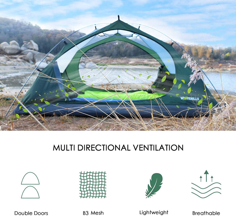 Whitehills Backpacking Tent 2 Person Lightweight Outdoor Tent