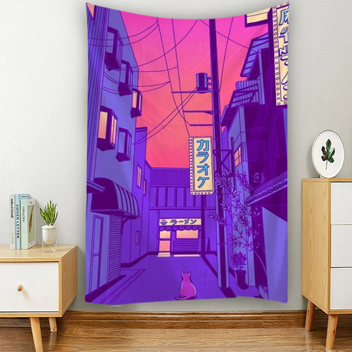 Wall Art  Anime Aesthetic Wall Tapestry Wall Handing