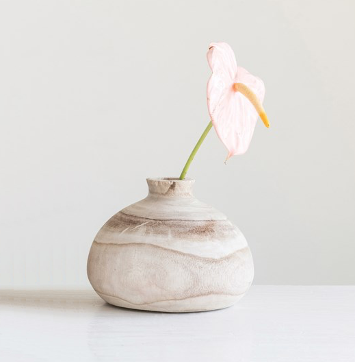Terra Natural Wood Vase