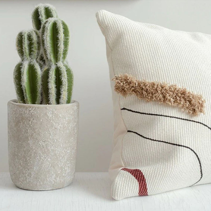 Epsilon Abstract Embroidered Pillow Cover