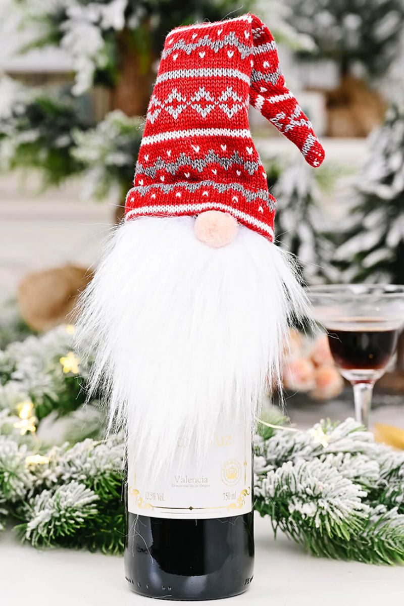 4-Pack Christmas Faceless Gnome Wine Bottle Covers