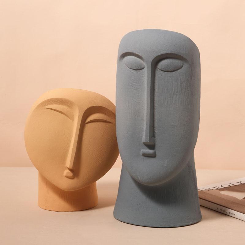 Landon Abstract Face Vases