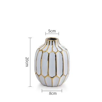 Fashion Modern White Ceramic Blank Space Vase