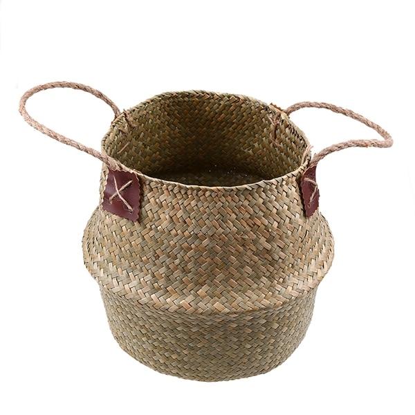 Pampas Foldable Seagrass Basket with Handles