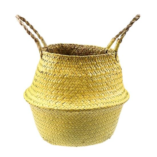 Pampas Foldable Seagrass Basket with Handles