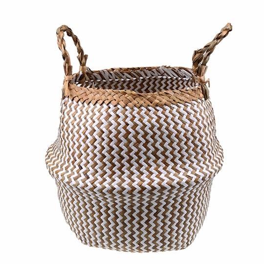 Pampas Foldable Seagrass Basket with Handles