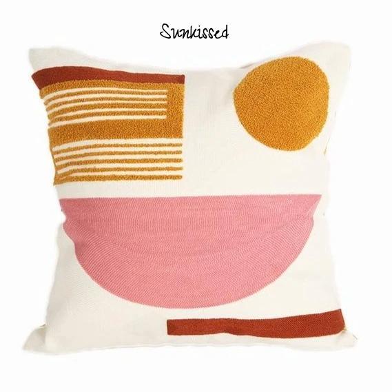 Abstract Sunset Pillow Cover Set