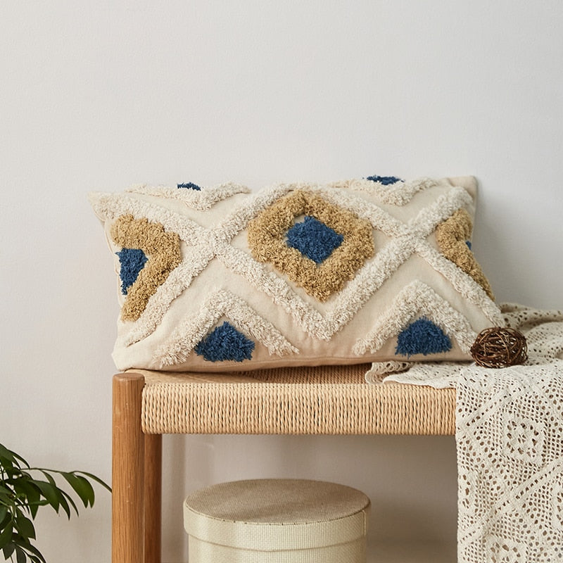 Moroccan Style Cushion Cover Tuft Handmade Pillow Cover