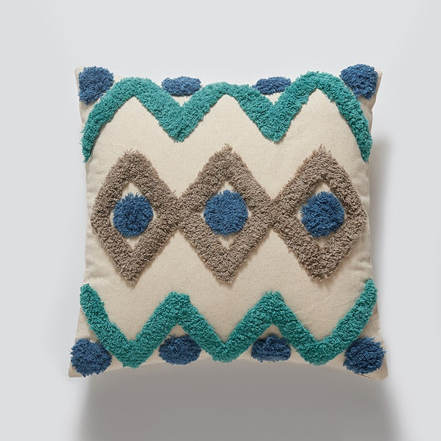 Moroccan Style Cushion Cover Tuft Handmade Pillow Cover