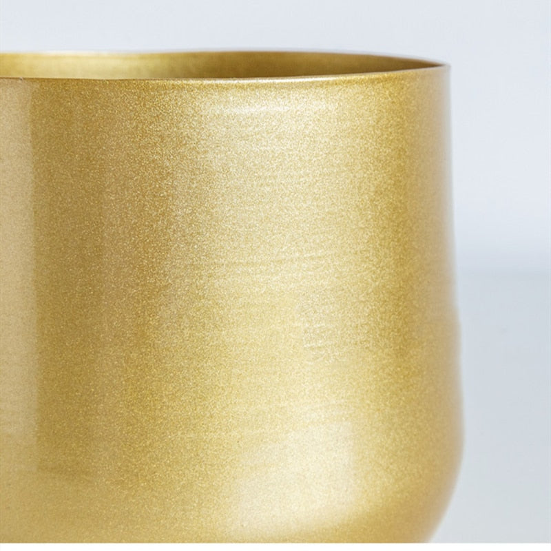 Golden Wrought Iron Creative Flower Pot  Nordic Style