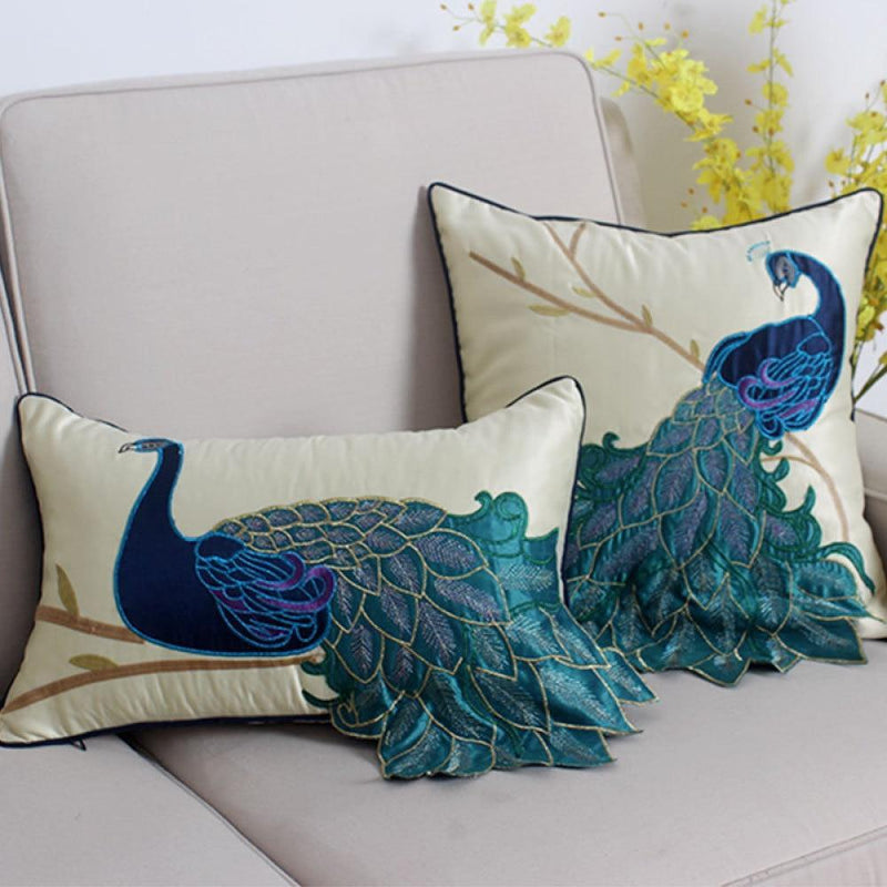 Belle Peacock Pillow Cover