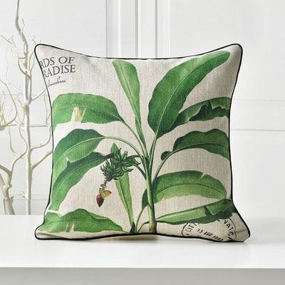 Kalani Tropic Leaf Floral Pillow Cover