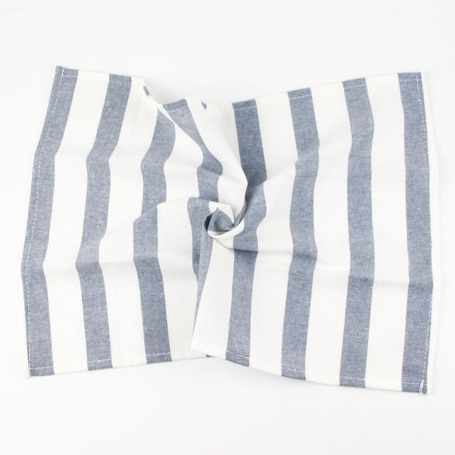 Striped and Checked Table Napkins (Set of 4)
