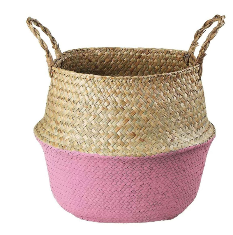 Pampas Foldable Seagrass Basket with Handles